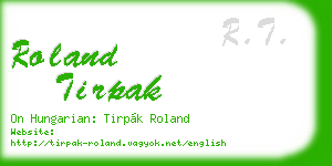 roland tirpak business card